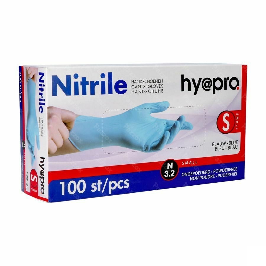 Pharmex Gants Nitril Bleu S/poudre S 100