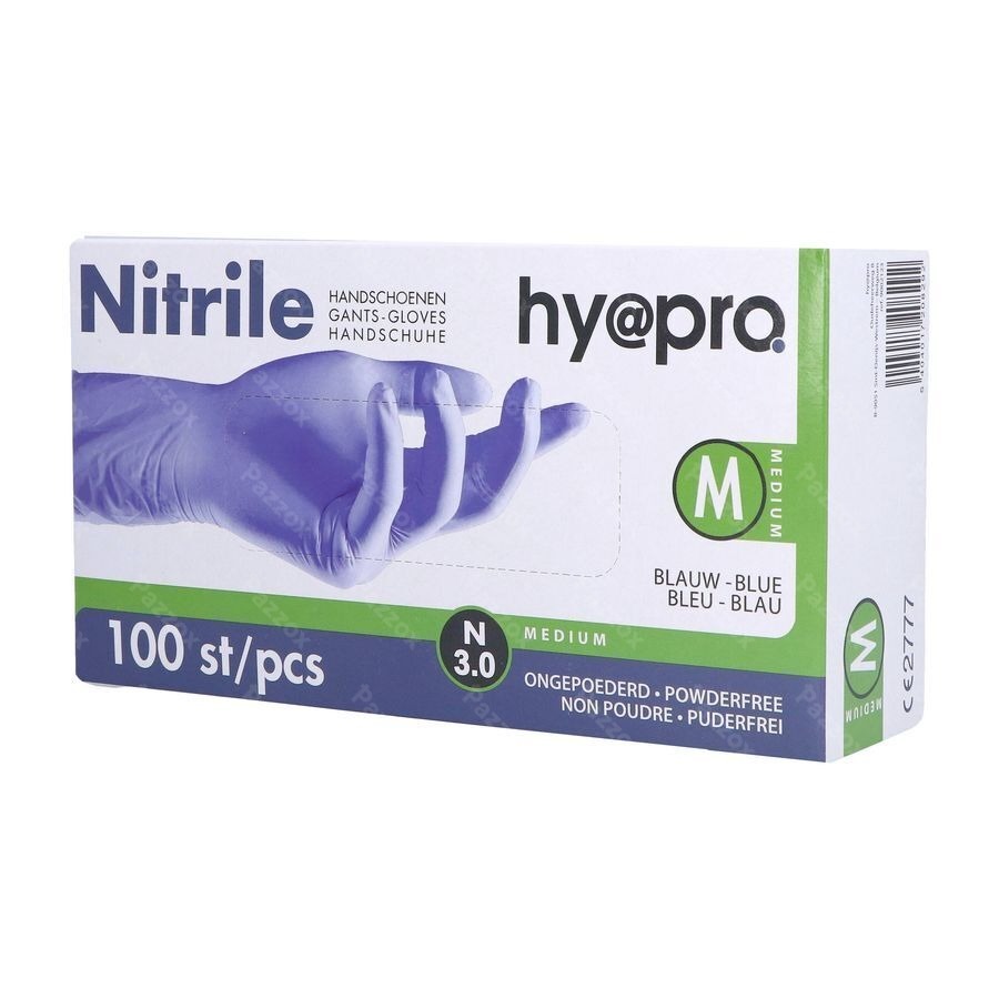 Pharmex Gants Nitril Bleu S/poudre M 100