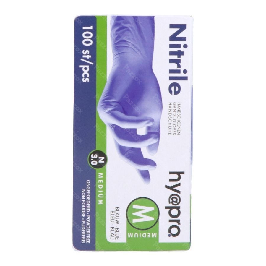 Pharmex Gants Nitril Bleu S/poudre M 100