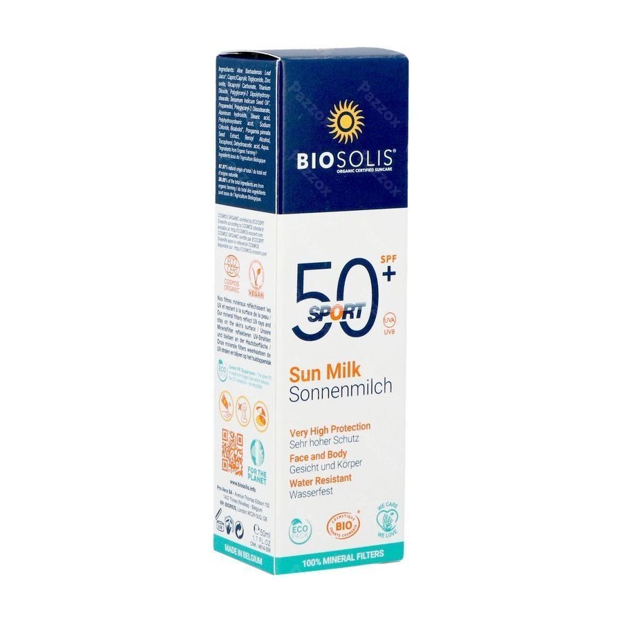 Biosolis Lait Solaire Sport SPF50+ 50ml