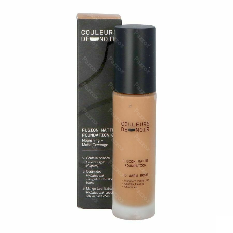 Les Couleurs De Noir Fusion Matte Foundation 06 Warm Rosé 30ml