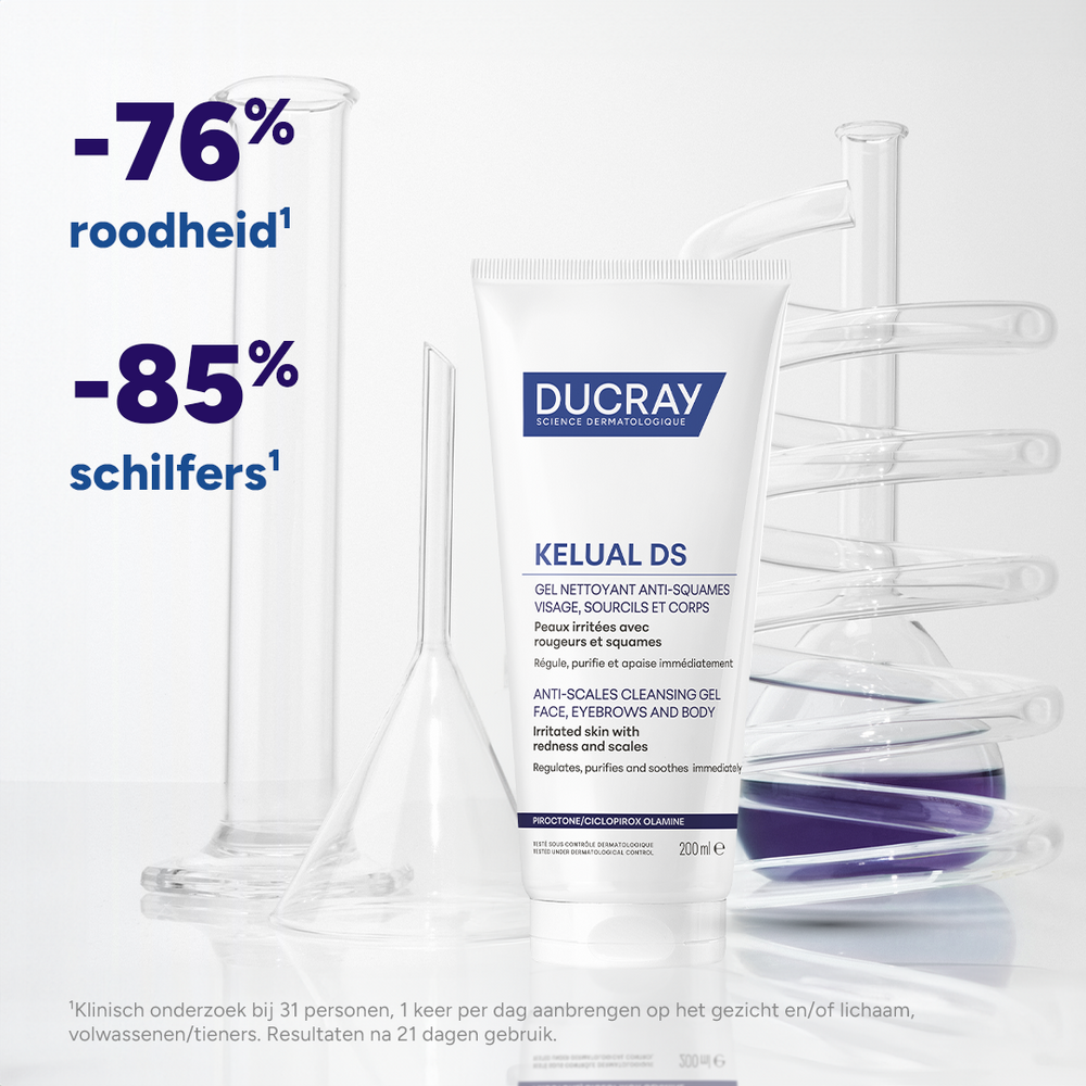 Ducray Kelual DS Reinigingsgel tegen schilfers, Geirriteerde huid met roodheid en schilfers 200ml