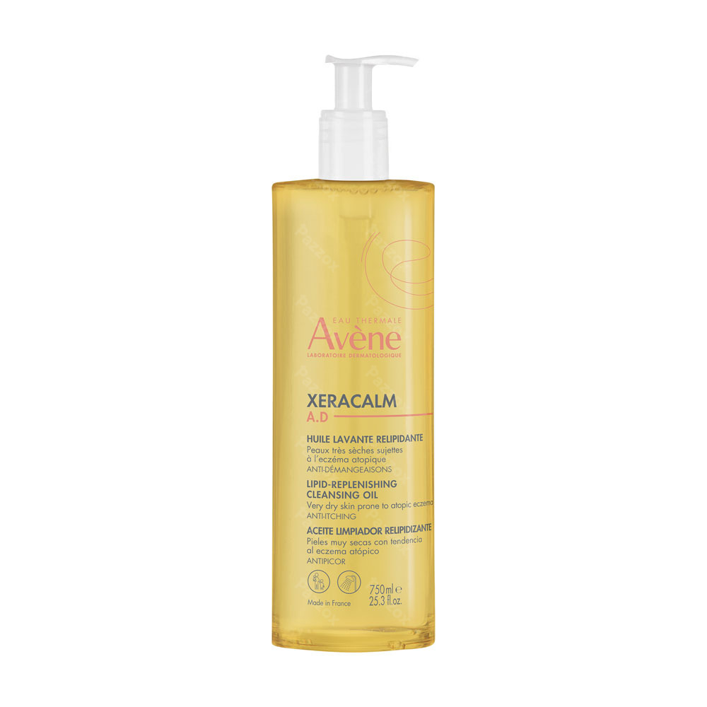 Avène XeraCalm A.D Huile lavante relipidante, Peau très sèche sujette à l'eczéma atopique et aux démangeaisons 750ml