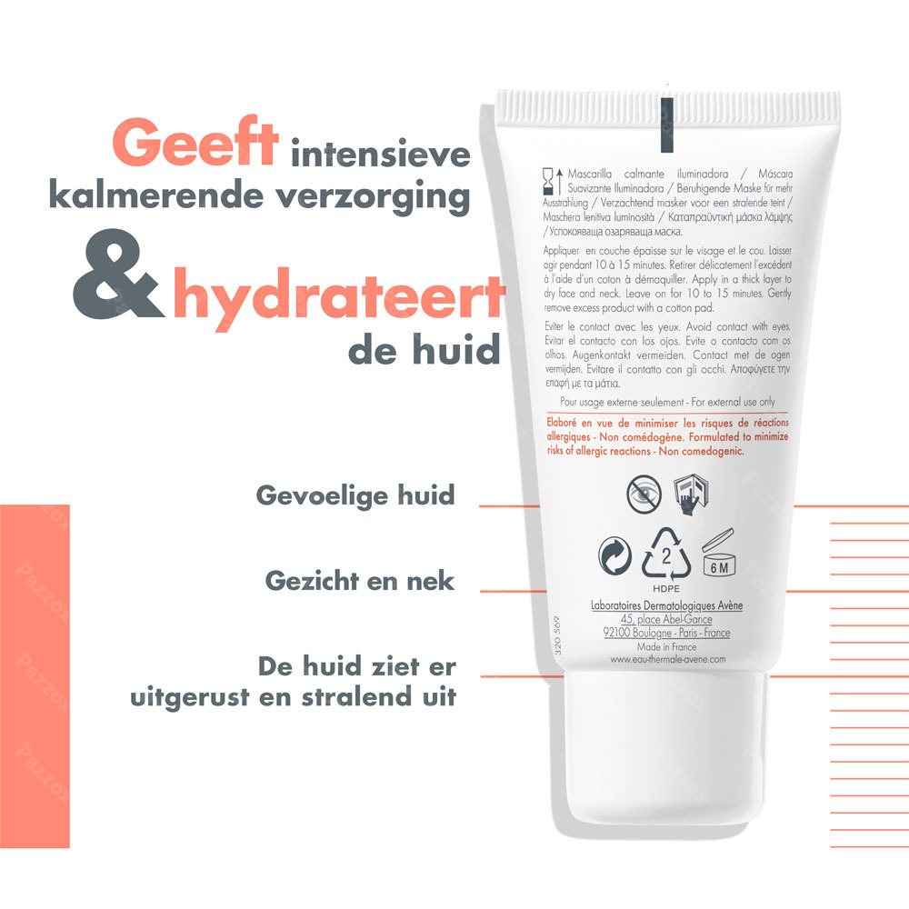Avène Verzachtend Hydraterend Masker 50ml