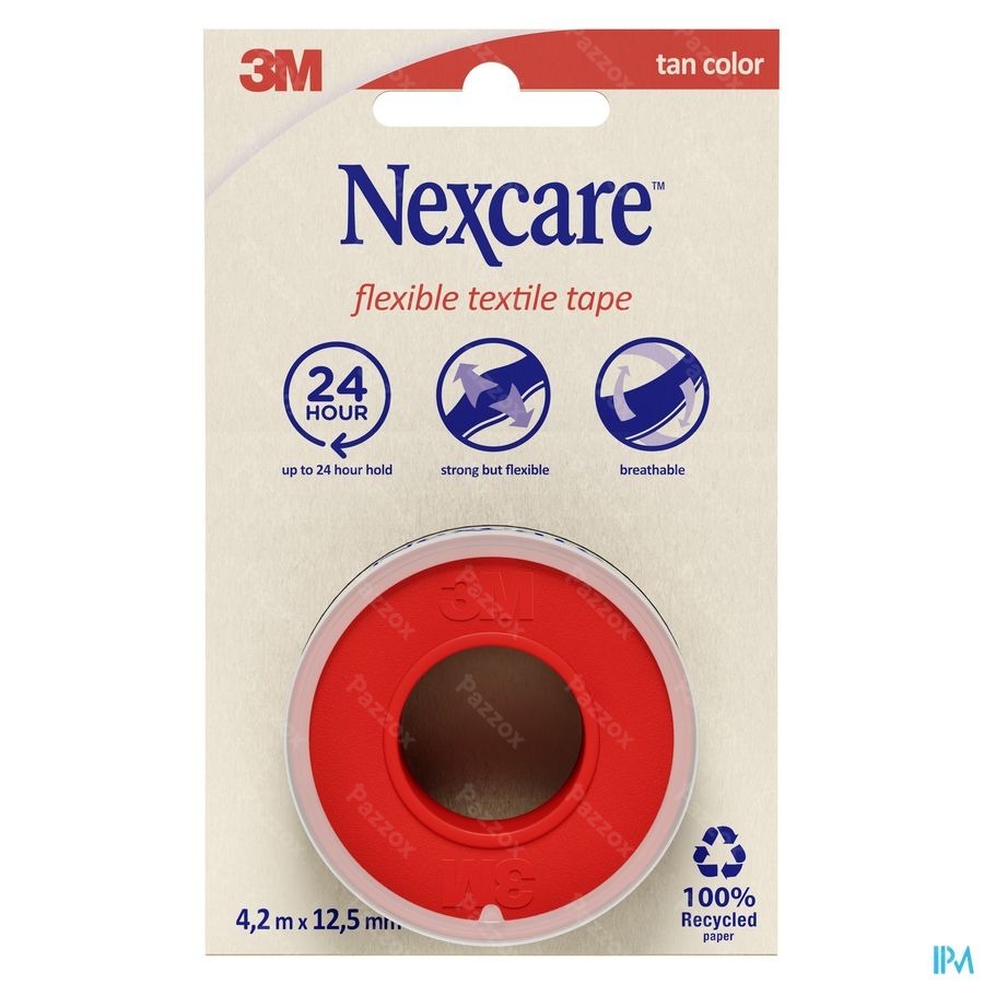 Nexcare 3m Textile Ruban Flexi. 4,2mx12,5mm Nt04-1