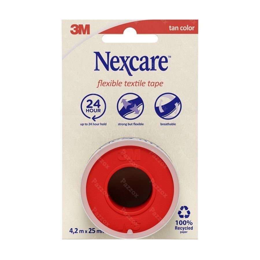 Nexcare 3m Textile Flexibele Tape 4,2mx25mm Nt04-2