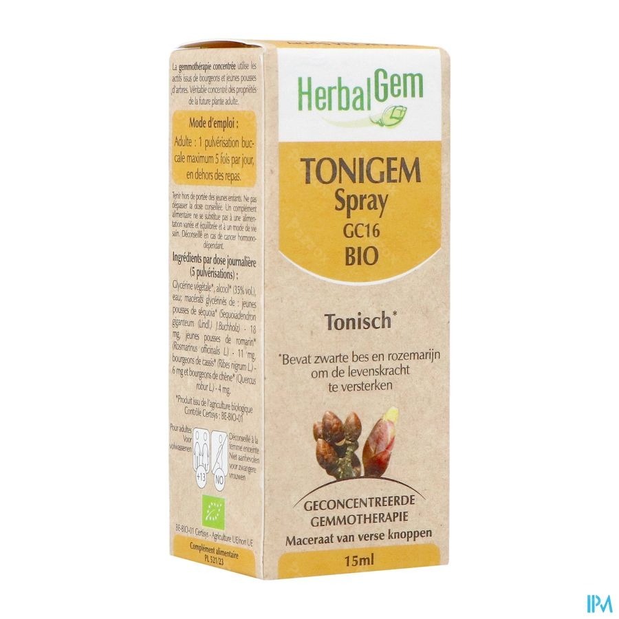 Herbalgem Tonigem Spray Bio 15ml