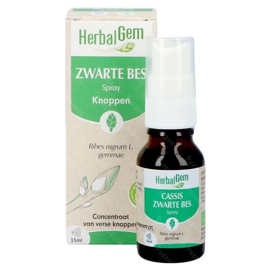 Herbalgem Zwarte Bes Bio Spray 15ml
