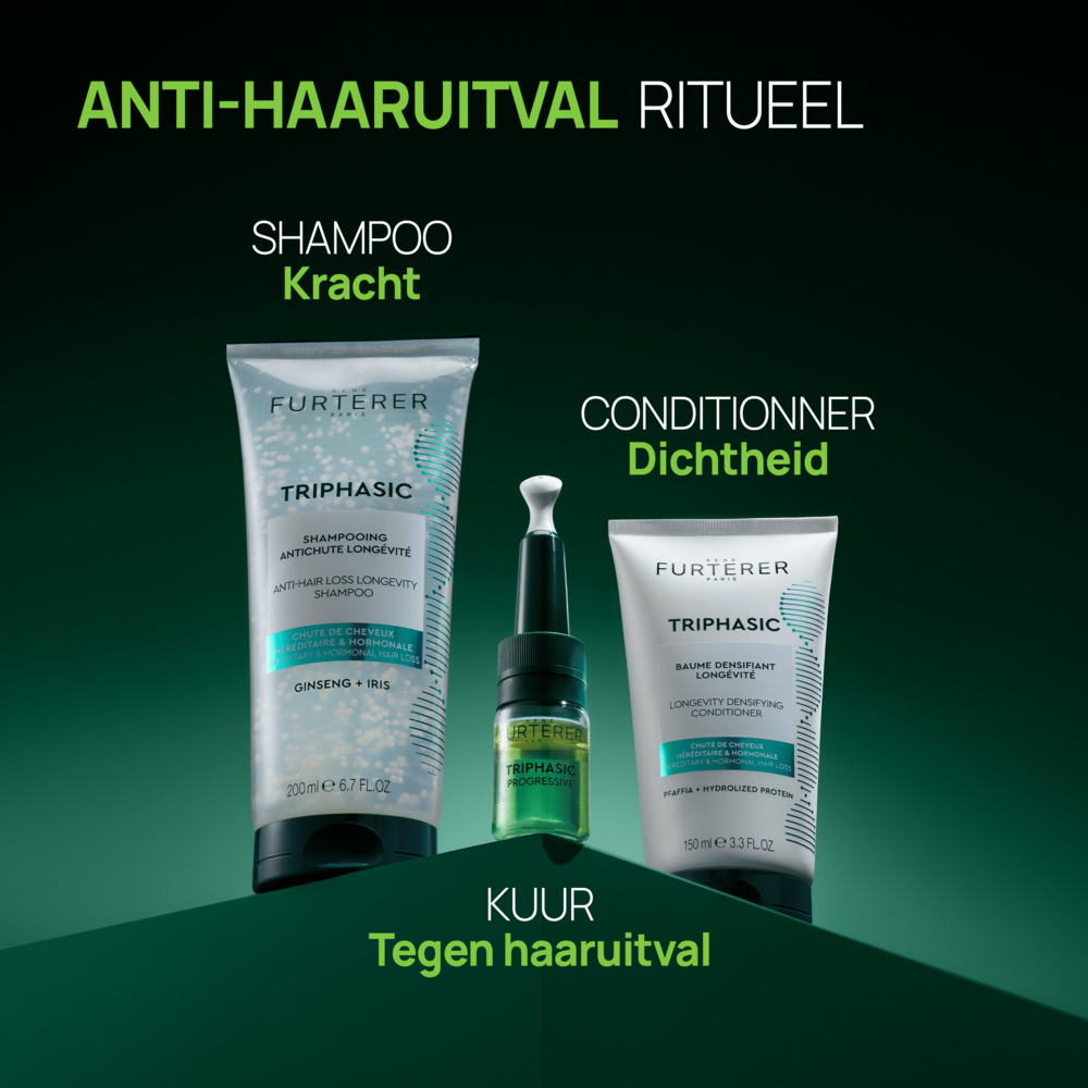 René Furterer Triphasic Progressive, behandeling tegen haaruitval voor Levensduur & Densiteit Erfelijke & hormonale haaruitval 8fl.