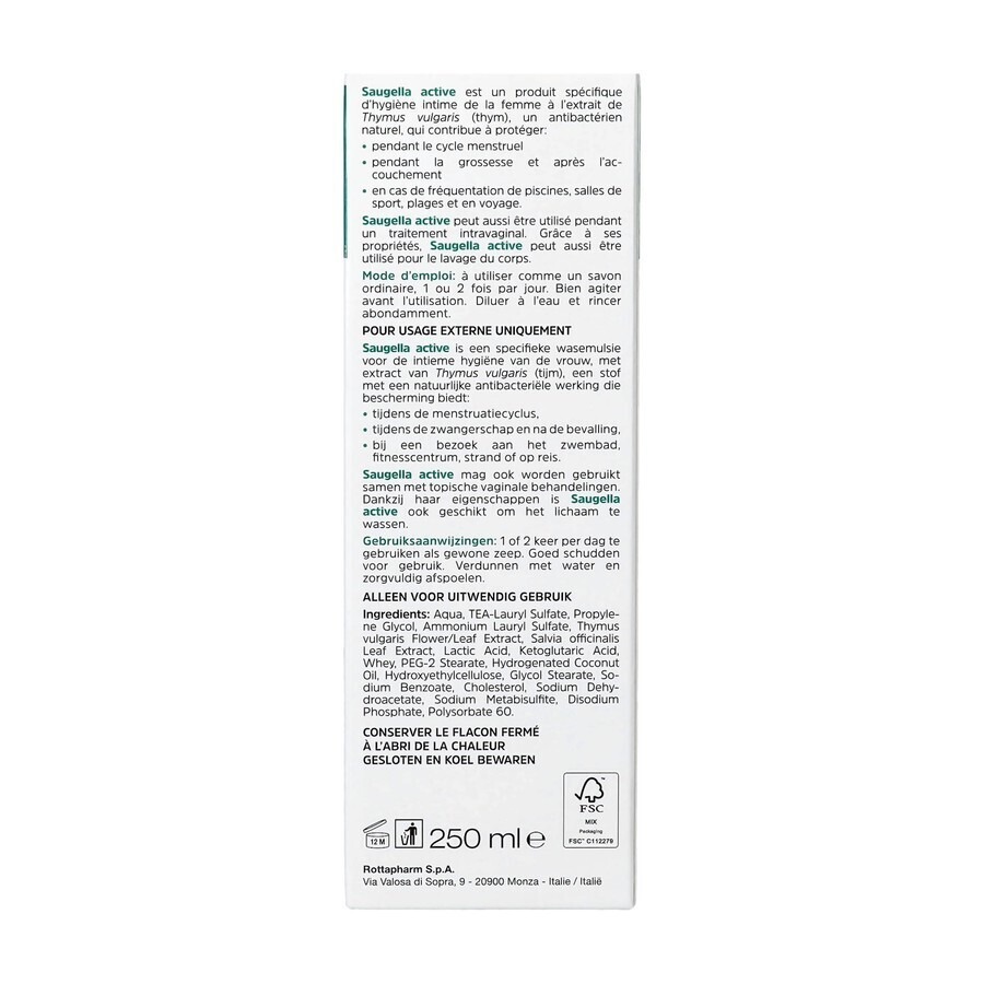 Saugella Actieve Emulsie 250ml