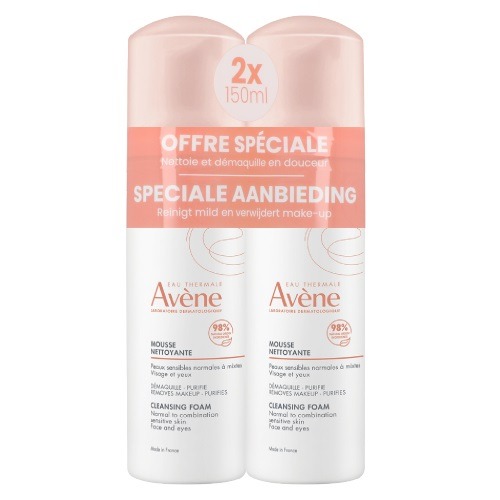 Avène Les Essentiels Mousse Nettoyant 2 x 150ml