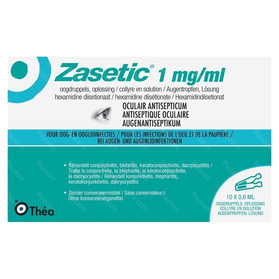 Zasetic 1mg/ml Opl Ud Oogdruppels 10x0,6ml