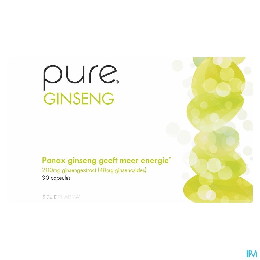 Pure Ginseng 30 Plantaardige Capsules