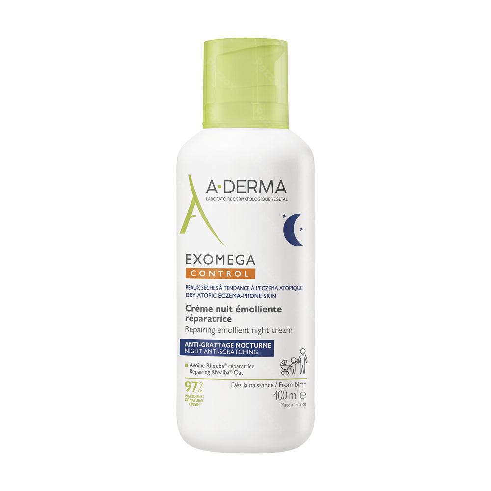 A-Derma ExoMega Control Crème Nuit Emollient Reparatrice 200ml