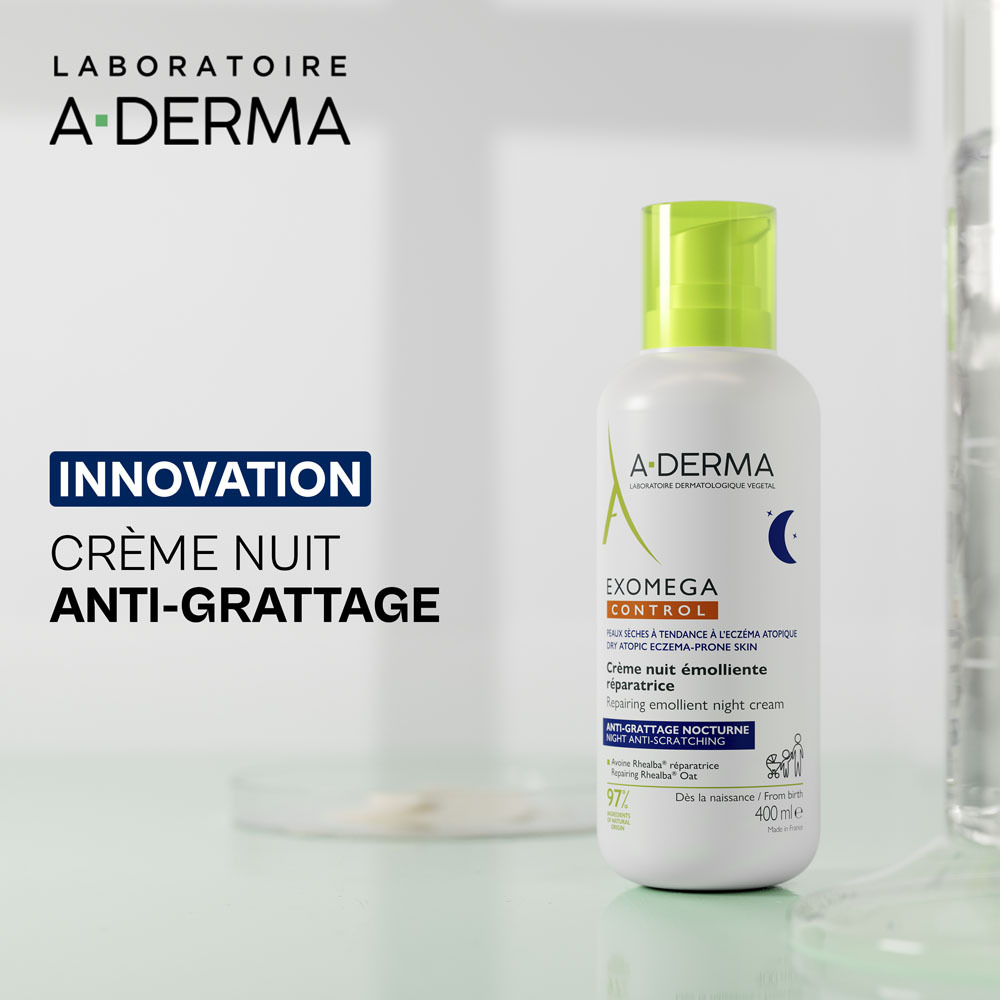 A-Derma ExoMega Control Crème Nuit Emollient Reparatrice 200ml