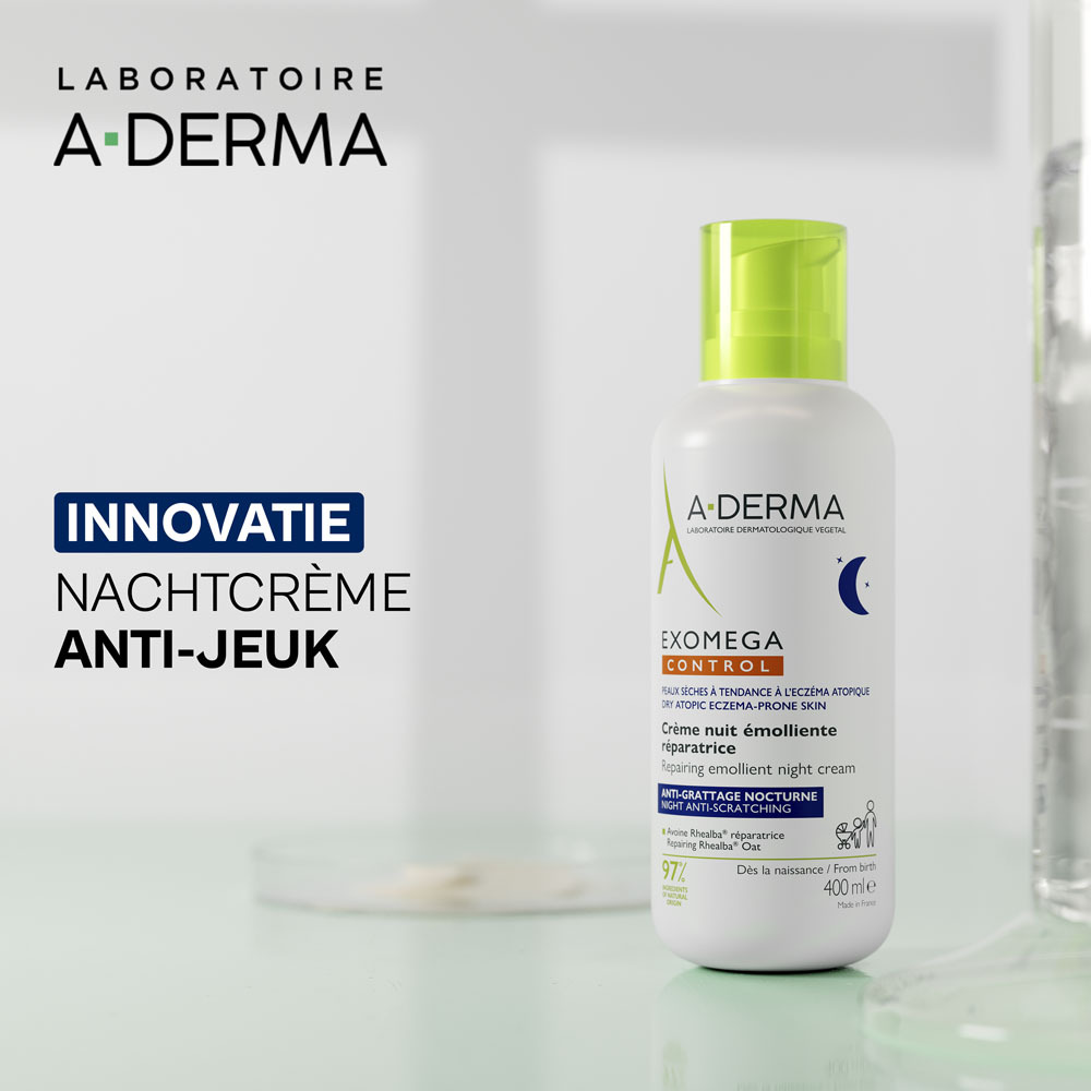 A-Derma ExoMega Control Herstellende Emolliërende Nachtcrème Anti-Jeuk 400ml