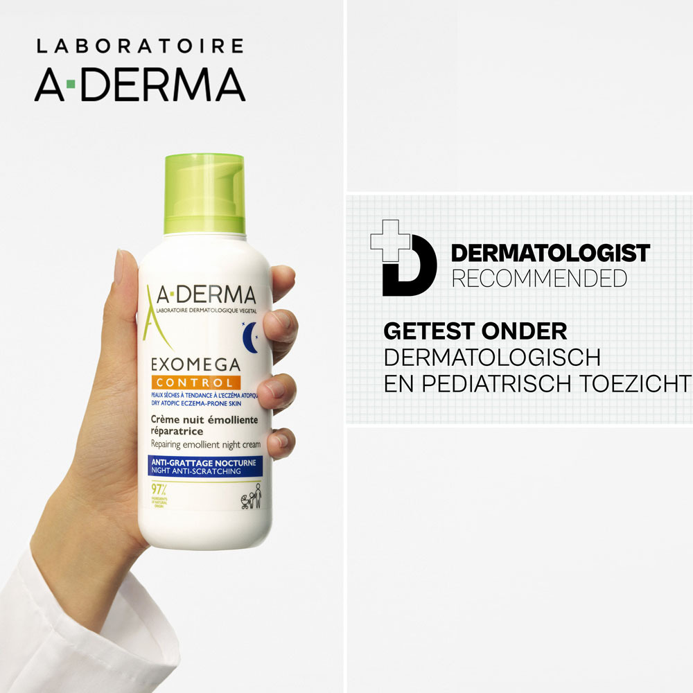 A-Derma ExoMega Control Herstellende Emolliërende Nachtcrème Anti-Jeuk 400ml