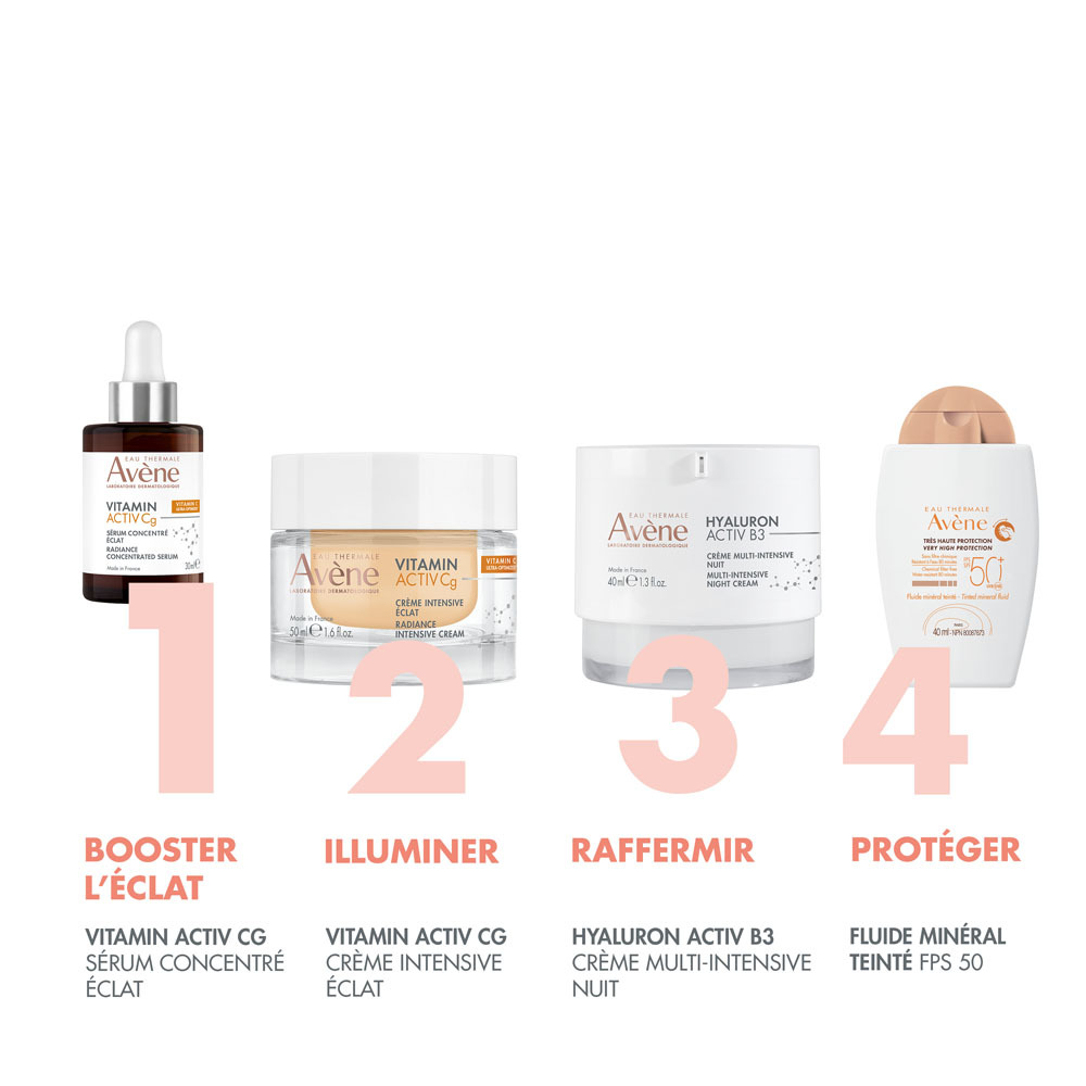 Avène Vitamine Activ Cg Sérum correcteur éclat anti-âge, teint terne anti-tâches, Vitamine C optimisée 30ml