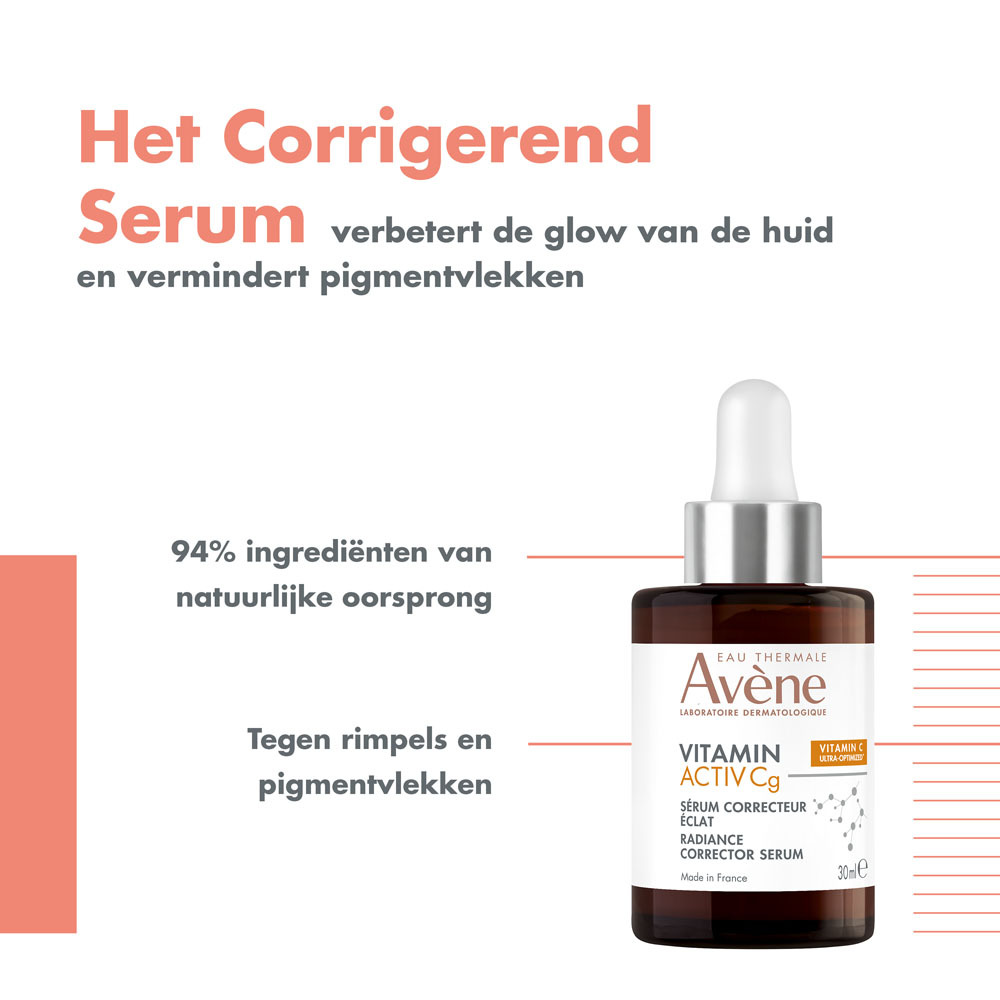 Avène Vitamine Activ Cg Corrigerend Serum stralende teint anti-aging, glans & pigmentvlekken, geoptimaliseerde Vitamine C 30ml