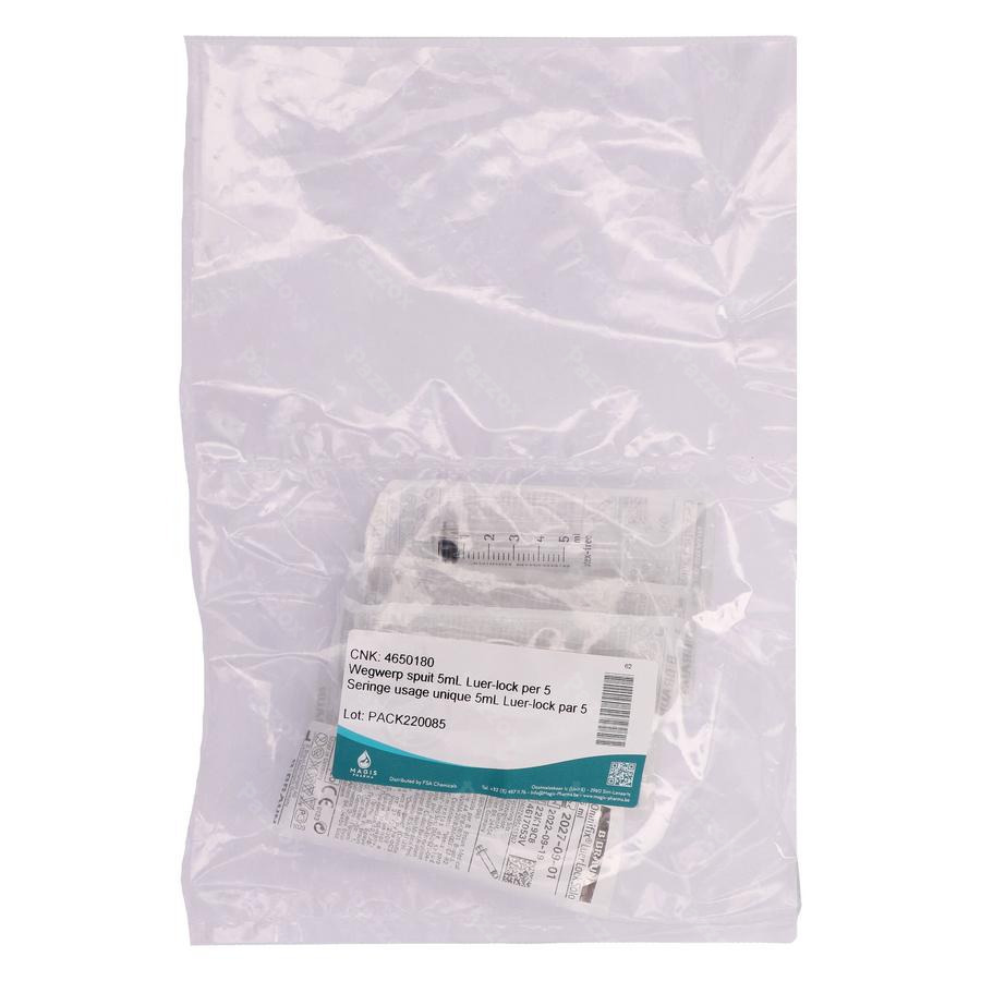 Seringue Usage Unique 5ml Luer-lock 5 Magis