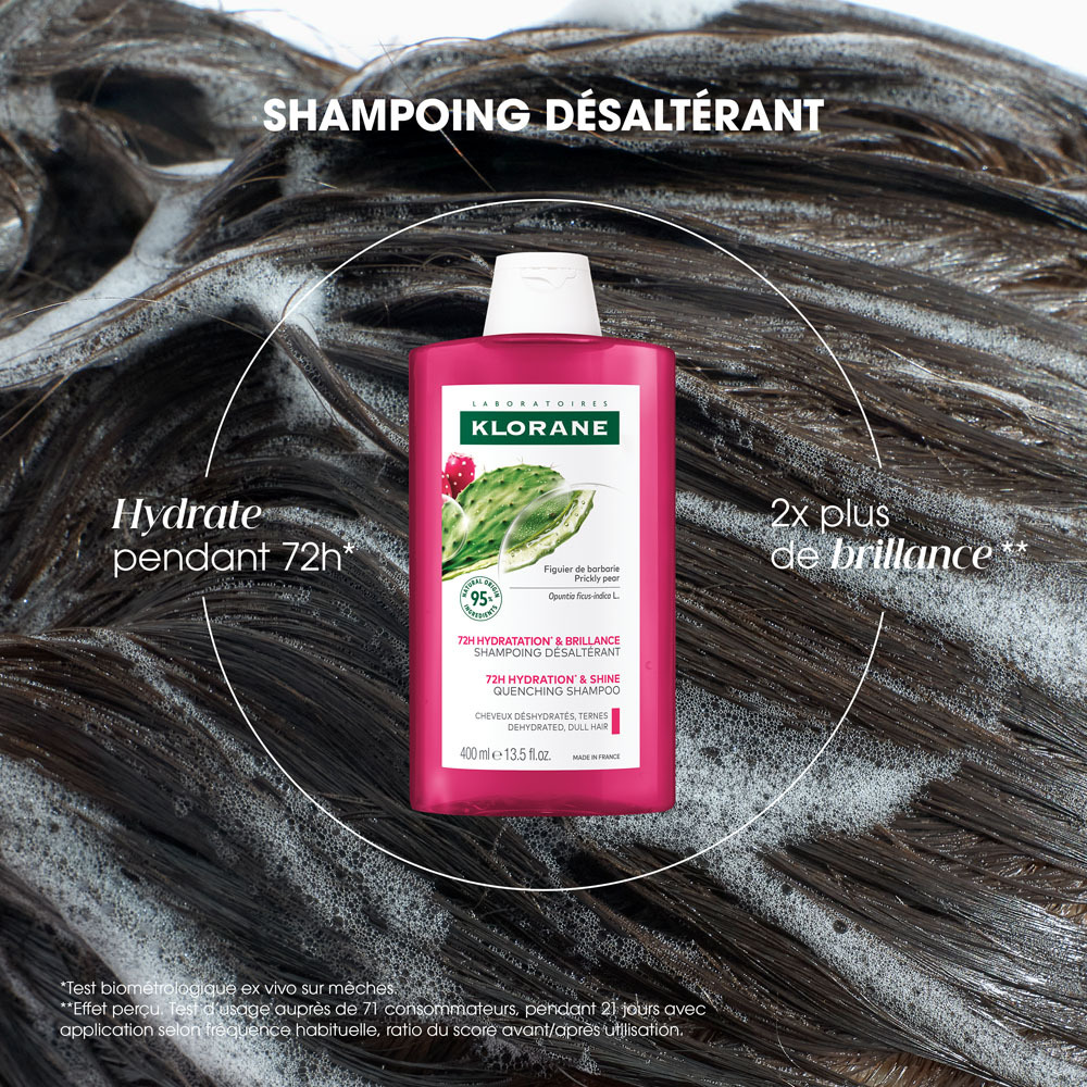 Klorane Hydratation & Brillance Shampoing Désaltérant - au Figuier de Barbarie 200 ml