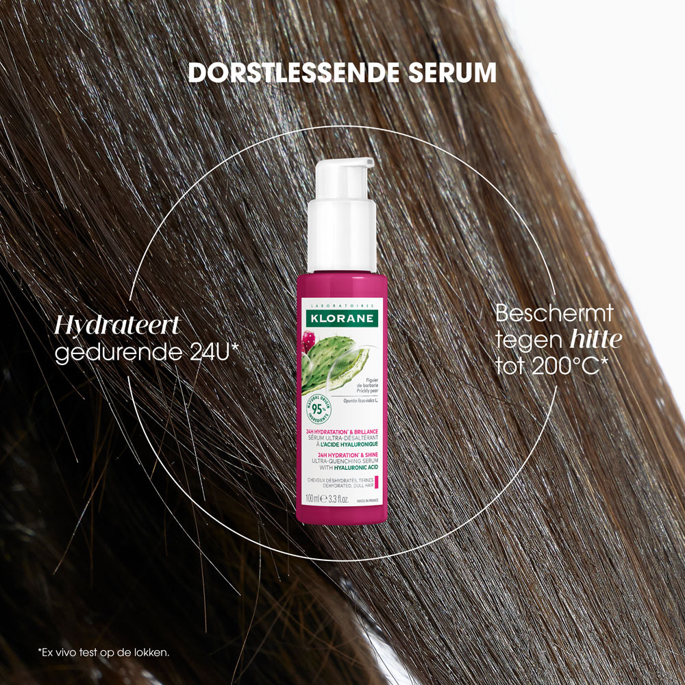 Klorane Hydratatie & Glans Dorstlessend Serum met Cactusvijg & Hyaluronzuur 100 ml