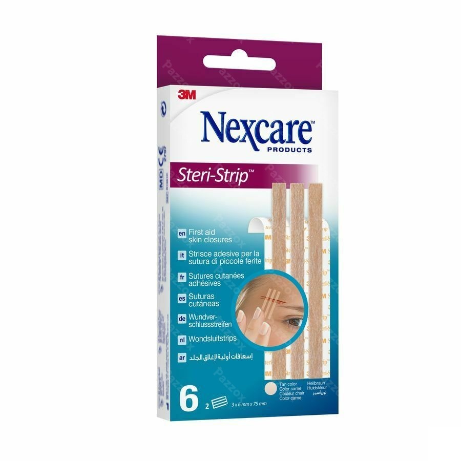 Nexcare 3m Steri-strip Sut.cut.ad.beige 6mmx75mm 6