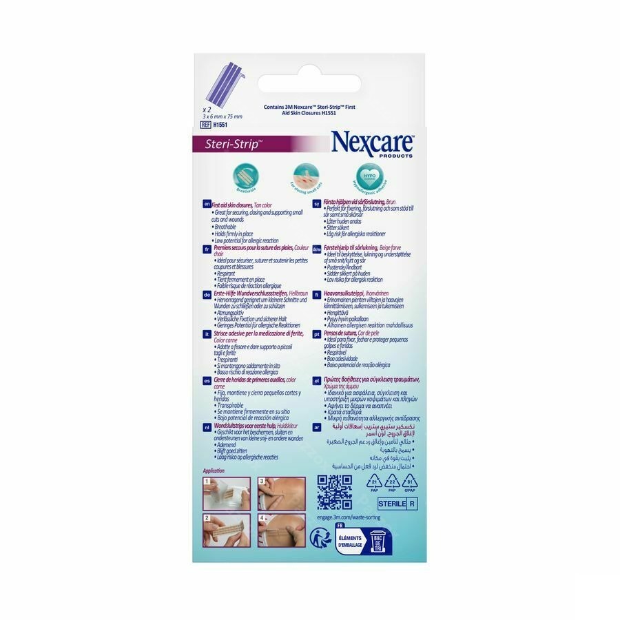 Nexcare 3m Steri-strip Sut.cut.ad.beige 6mmx75mm 6