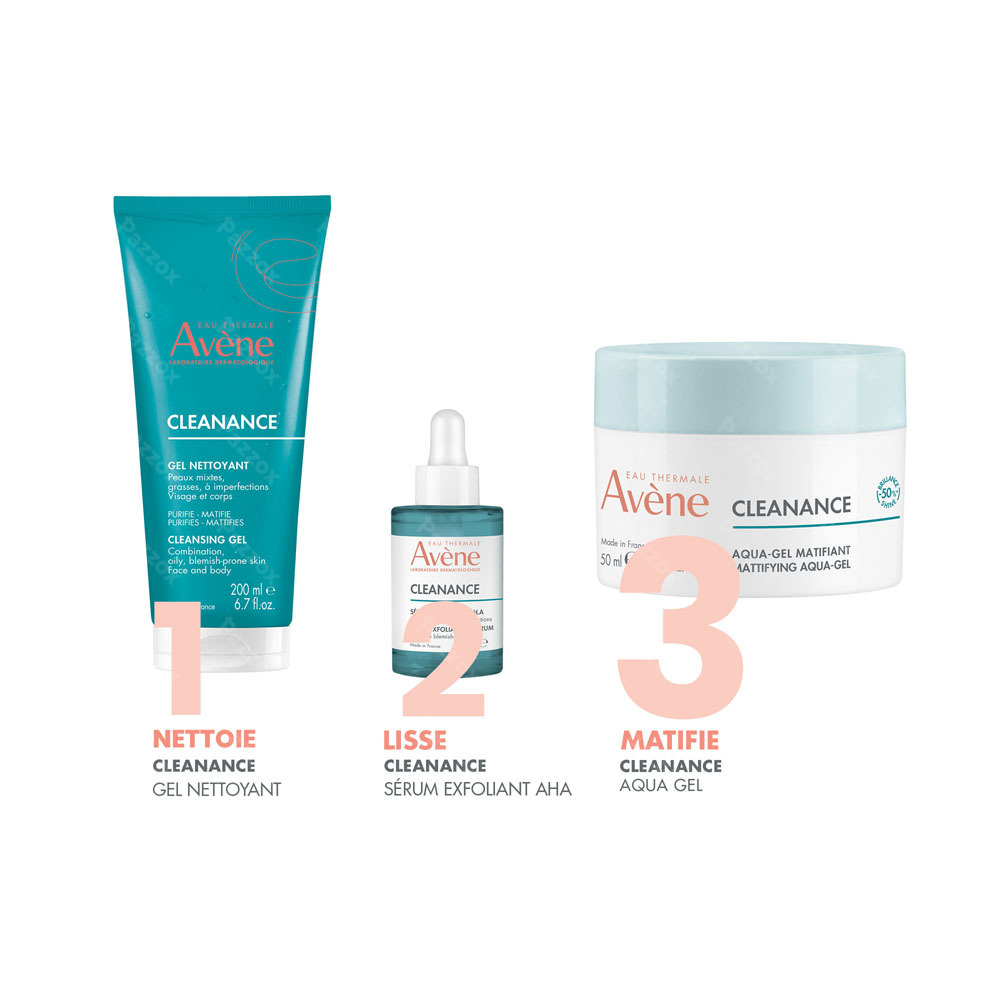 Avène Cleanance Aqua-Gel matifiant, Peau mixte à grasse 50ml