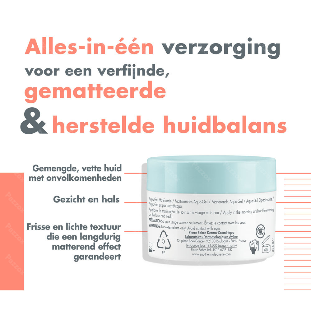 Avène Cleanance Matterende Aqua-Gel Vette huid 50ml