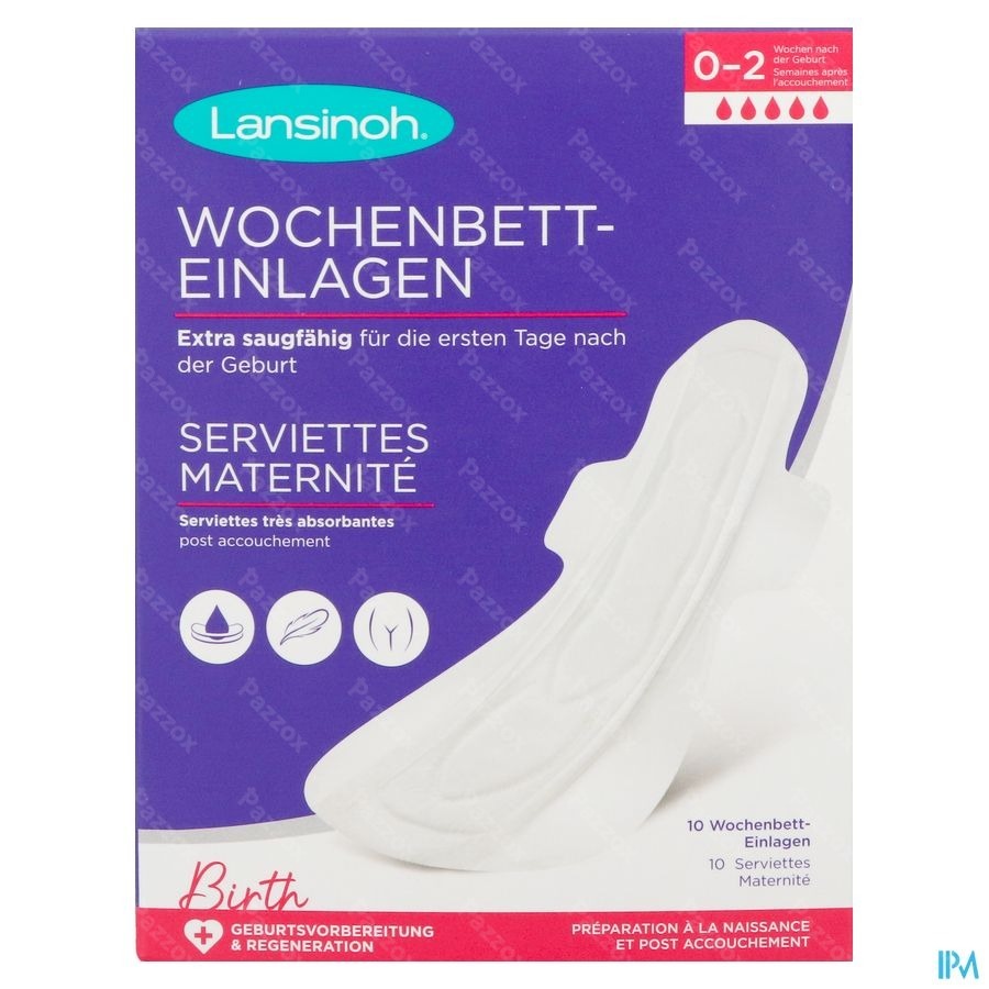 Lansinoh Serviettes Post Accouchement 0 A 2 Sem.10