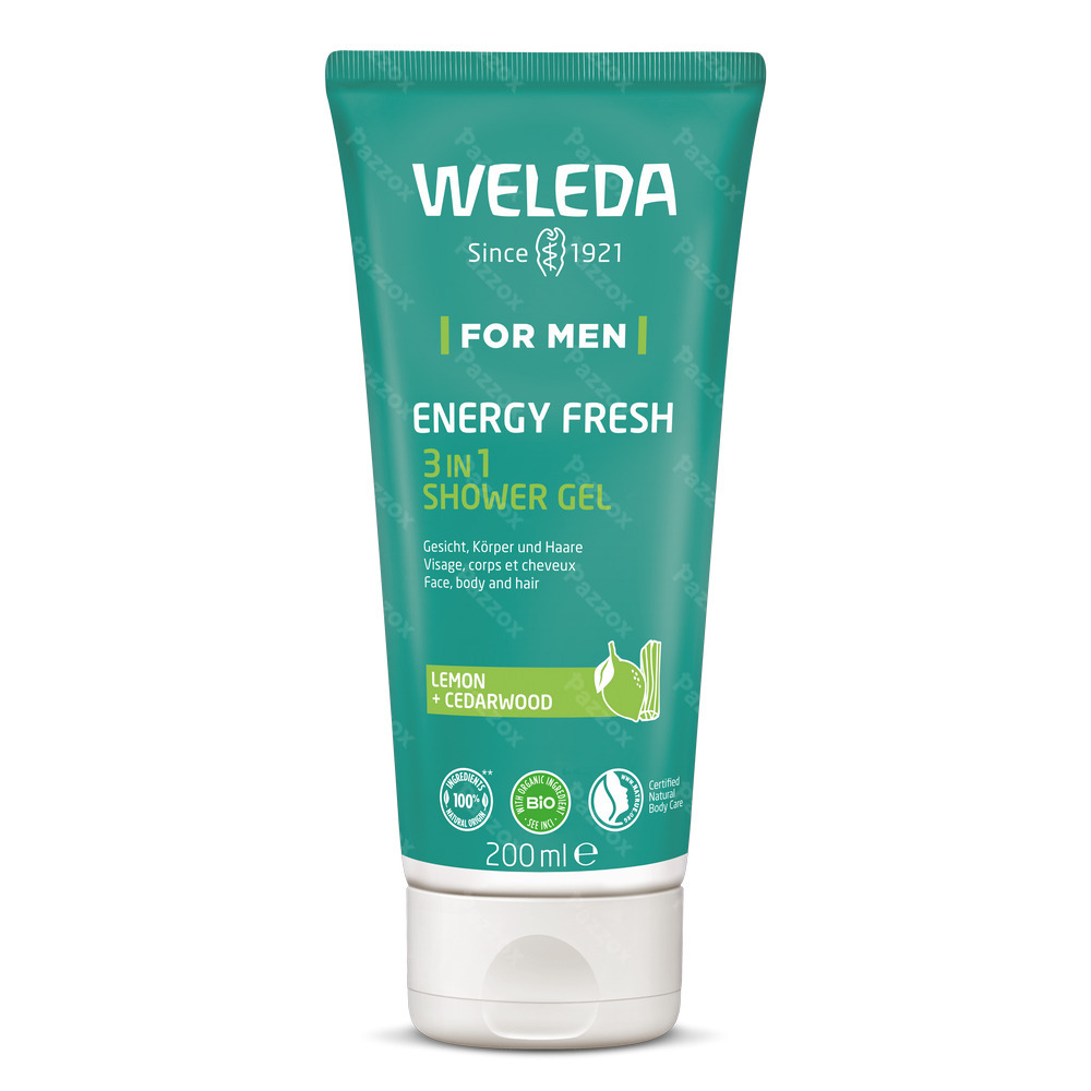 Weleda Men Energy Fresh 3en1 Gel Douche Tube 200ml