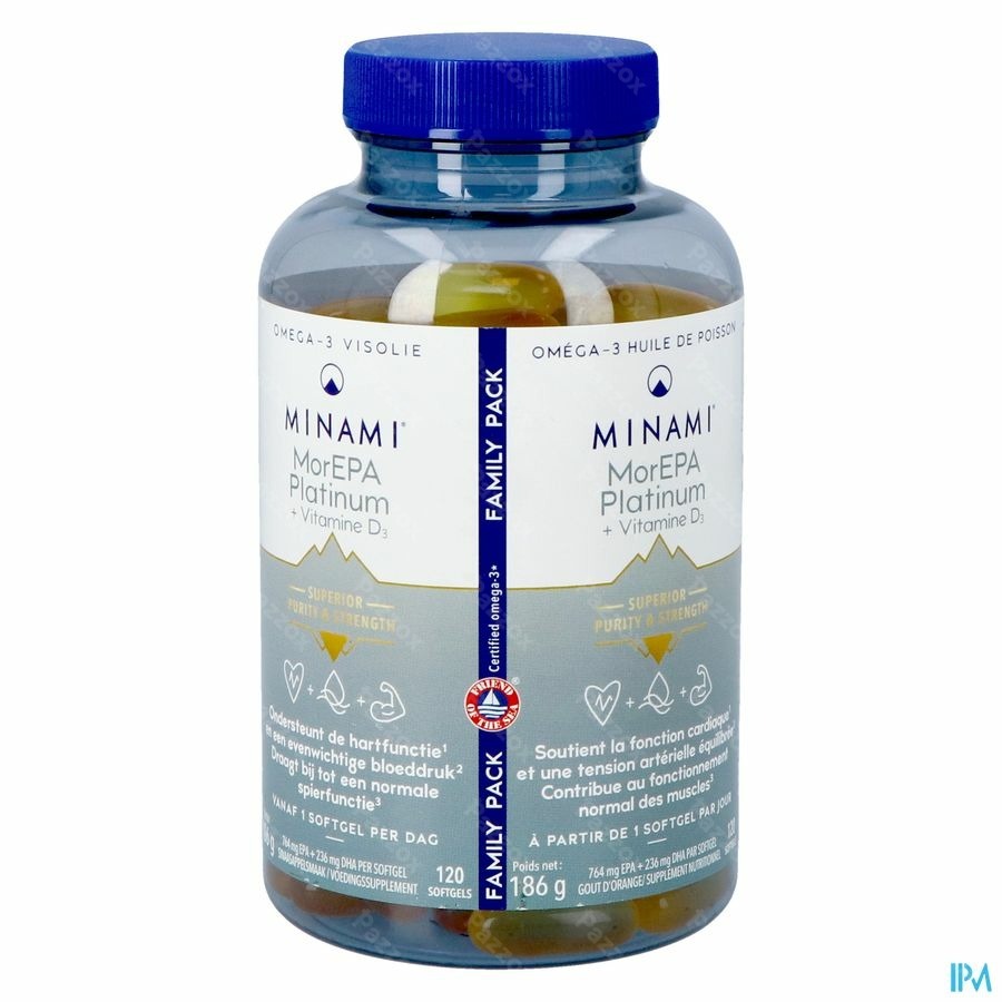 MorEPA Platinum Smart Fats + Vitamine D3 120 capsules