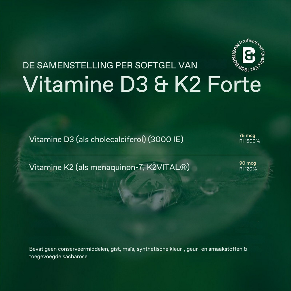 Bonusan Vitamine D3 & K2 - 120 capsules