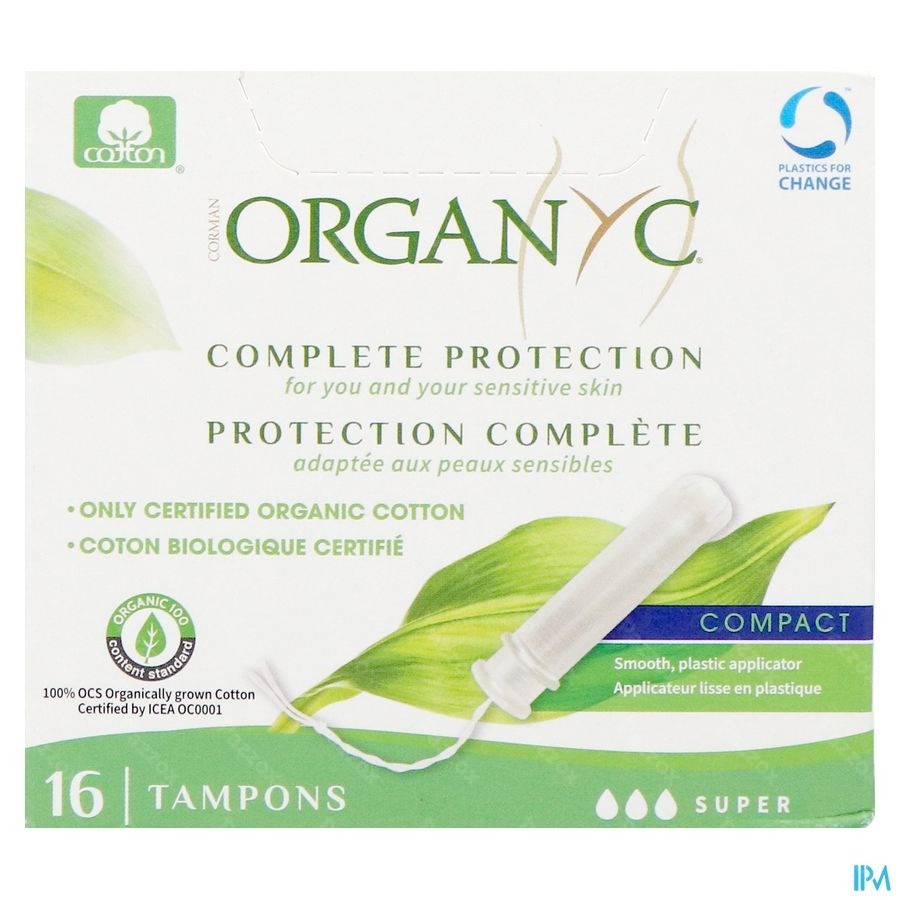 Organyc Tampon Compact Super Bio Katoen 16