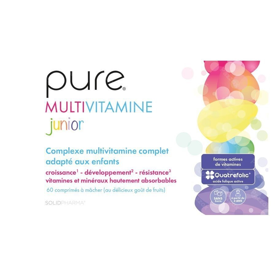 Pure Multivitamine Junior 60 Comprimés à Croquer 