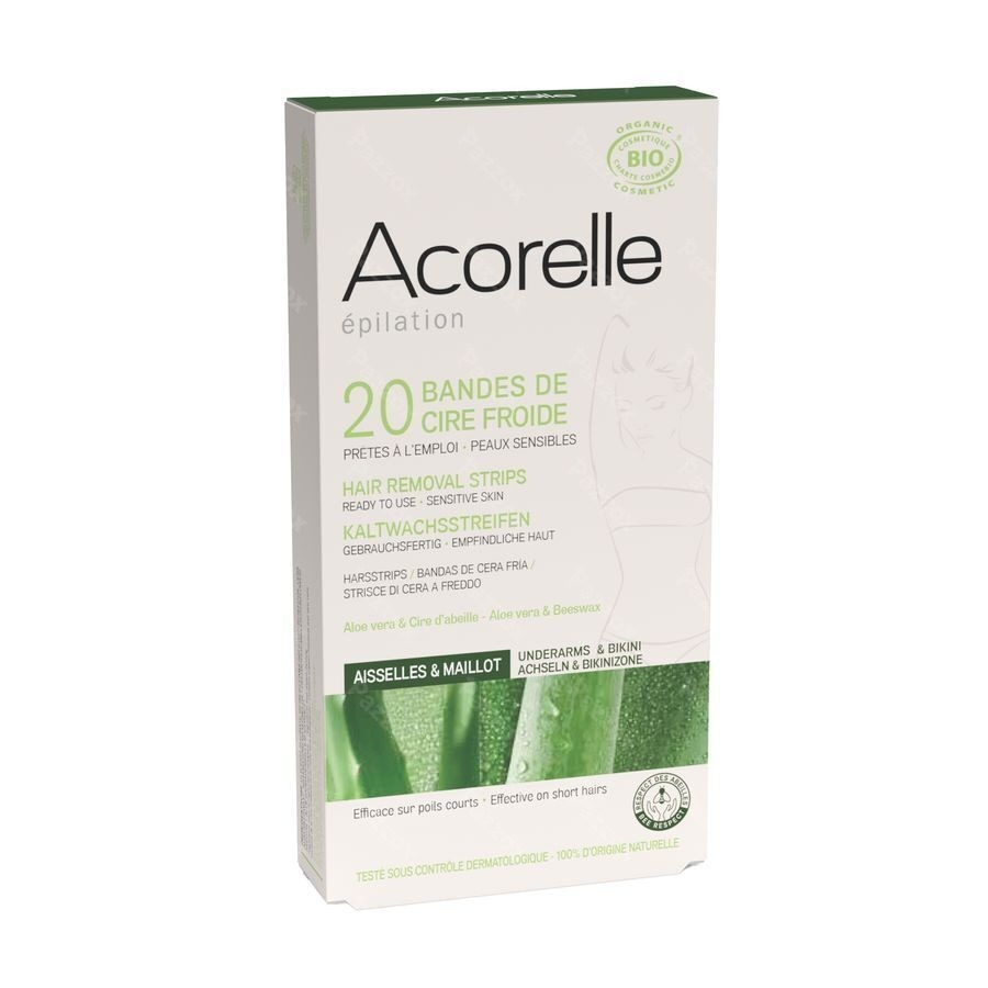 Acorelle Bandes Depilatoires Aisselle Maillot 2x10