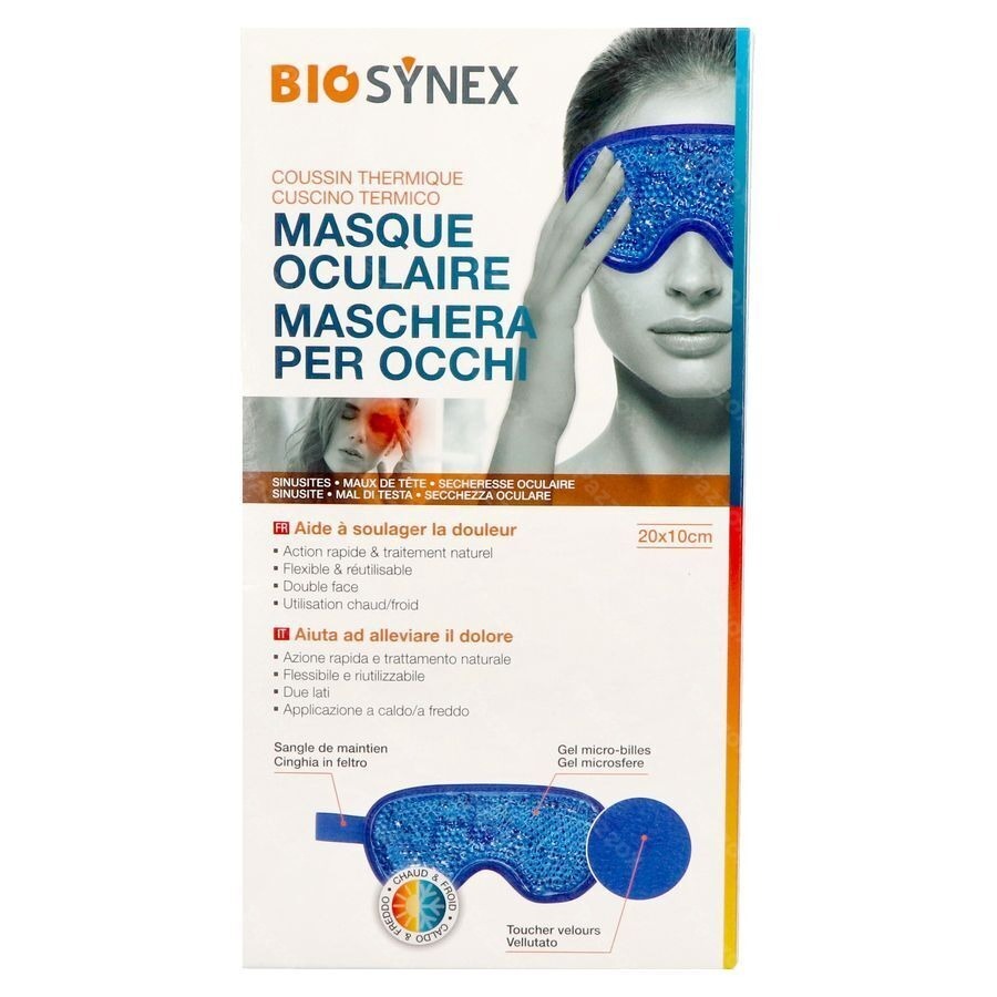 Biosynex Coussin Thermique Masque Oculaire 20x10cm