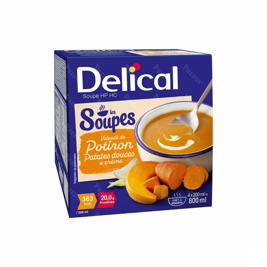 Delical Soupe Vel.potiron Patates Douces&cr4x200ml