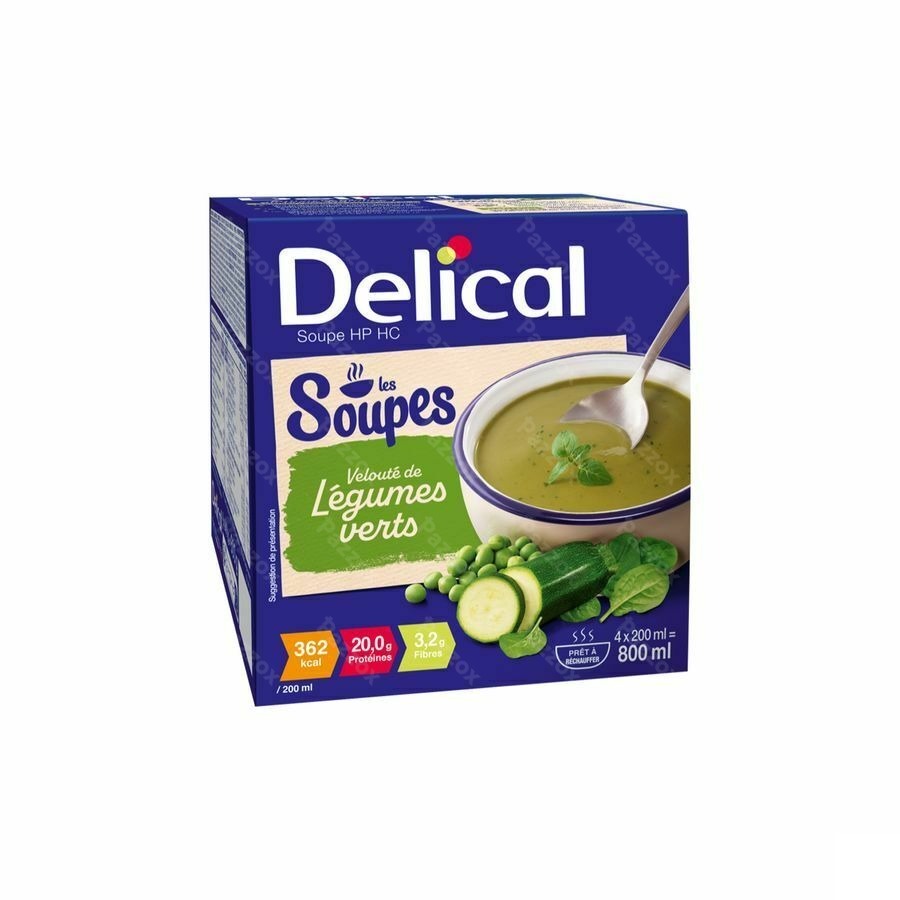 Delical Soupe Veloute Legumes Verts 4x200ml