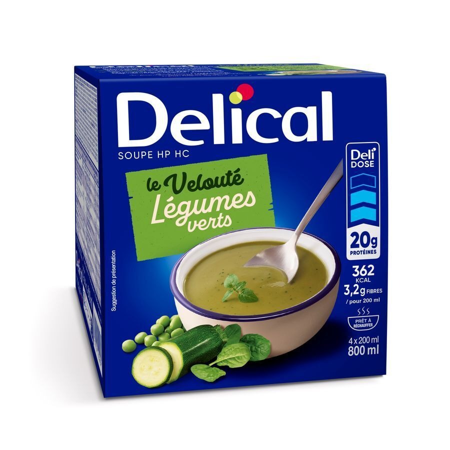 Delical Soupe Veloute Legumes Verts 4x200ml