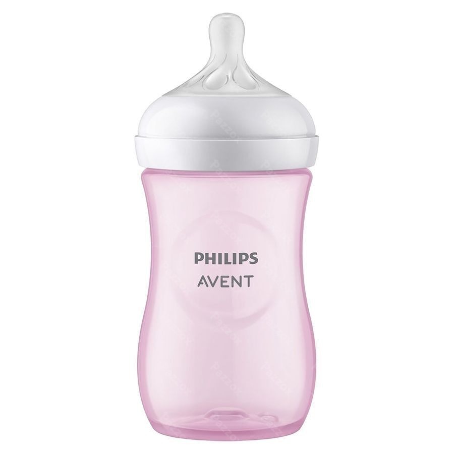 Avent Natural Response 3.0 Biberon 260 ml Rose