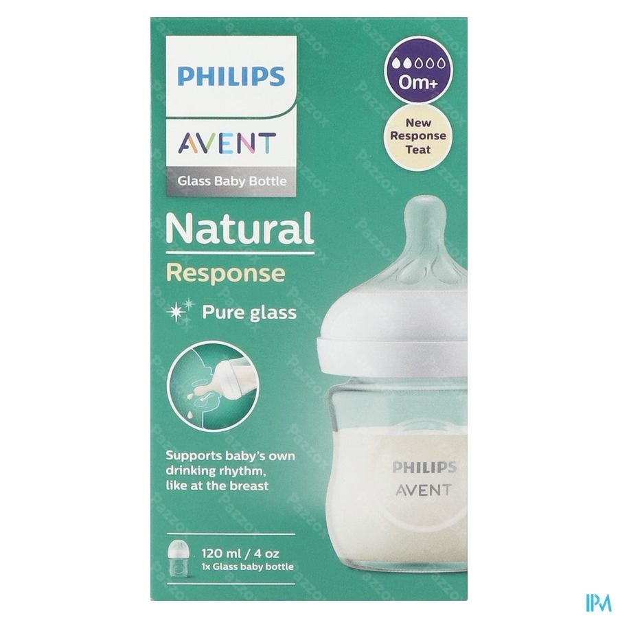 Avent Natural Response 3.0 Zuigfles 120 ml Glas