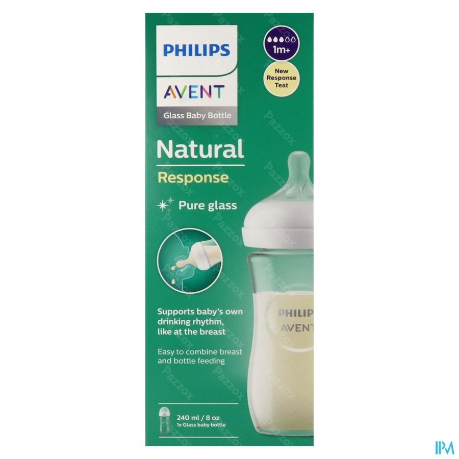 Avent Natural Response 3.0 Biberon 240 ml Verre