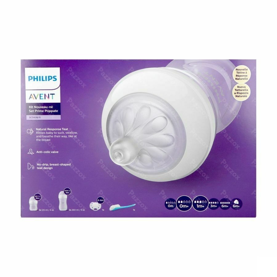 Avent Natural Response 3.0 Starterset 4 Flessen