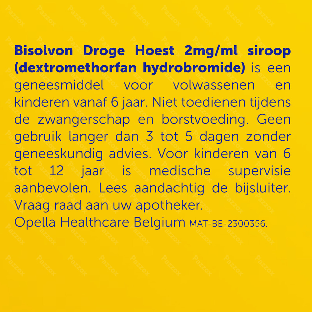 Bisolvon  Droge hoest 2% Siroop 180ml