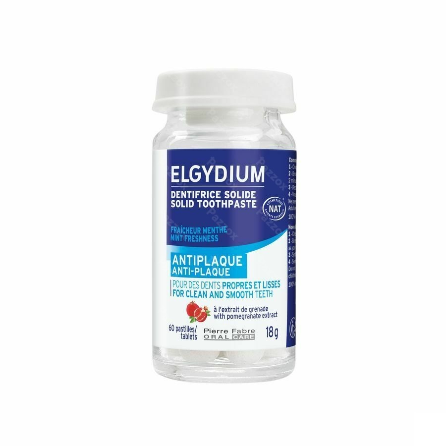 Elgydium Vaste Tandpasta Anti-Tandplak 60 Tabletten