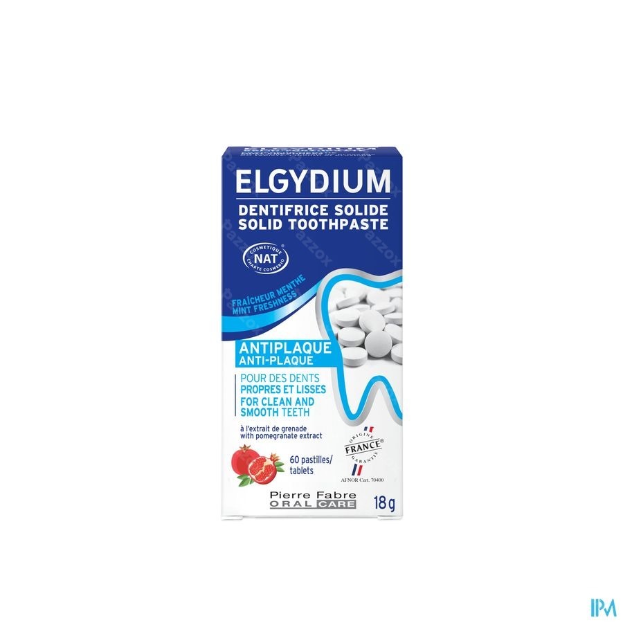Elgydium Vaste Tandpasta Anti-Tandplak 60 Tabletten