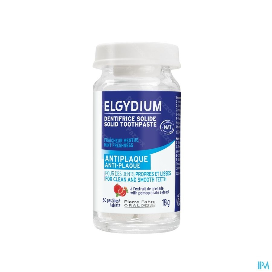 Elgydium Vaste Tandpasta Anti-Tandplak 60 Tabletten