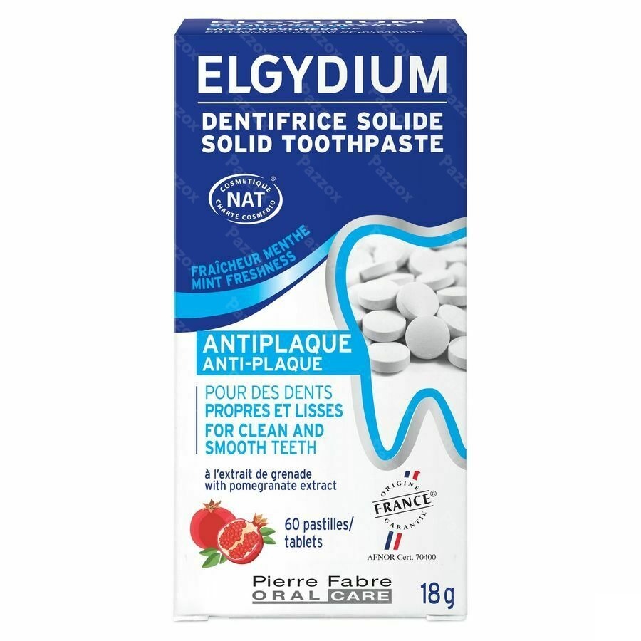 Elgydium Vaste Tandpasta Anti-Tandplak 60 Tabletten
